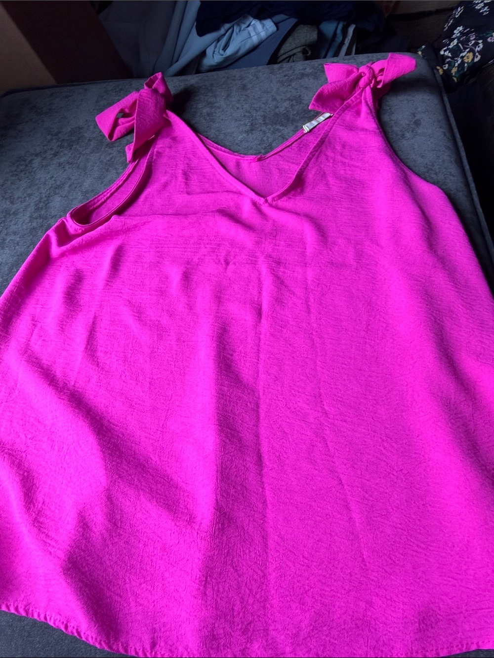 Vine & Love Bold Fuchsia Tie-Strap Tank